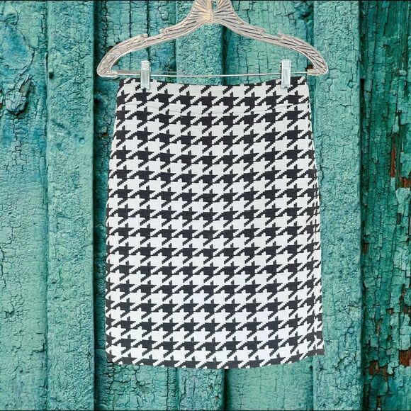 Banana Republic Pencil - Lined Skirt Pattern Black/White Size 0 - Picture 12 of 12